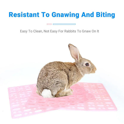 2pcs Rabbit Foot Mat Large Plastic Cage Mat for Guinea Pig Pet Cage Accessories - White