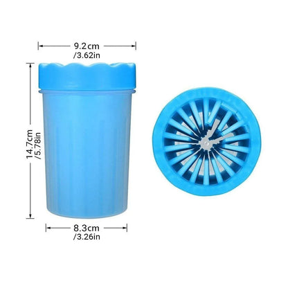 Dog Paw Cleaner Pet cat Foot Washer Cup Feet Clean Brush Cleaning Paws Wash Tool - Green
