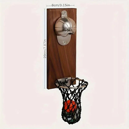 Magnetic Wooden Beer Bottle Opener Football Basketball Wine Opener Refrigerator