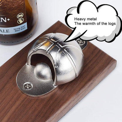 Magnetic Wooden Beer Bottle Opener Football Basketball Wine Opener Refrigerator