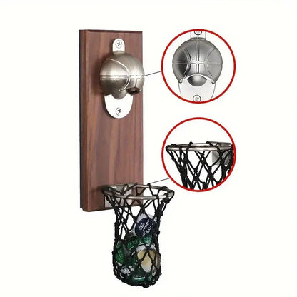 Magnetic Wooden Beer Bottle Opener Football Basketball Wine Opener Refrigerator