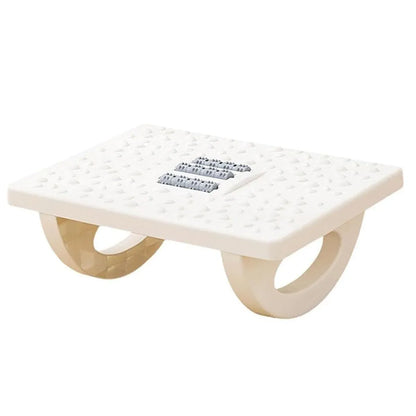 Foot Rest Stool Office Computer Desk Footrest Comfort with Massage Point Household - White