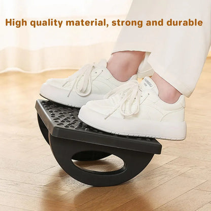 Foot Rest Stool Office Computer Desk Footrest Comfort with Massage Point Household - White