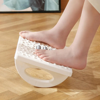 Foot Rest Stool Office Computer Desk Footrest Comfort with Massage Point Household - White