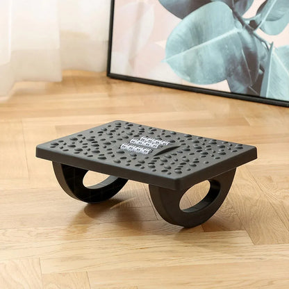 Foot Rest Stool Office Computer Desk Footrest Comfort with Massage Point Household - White
