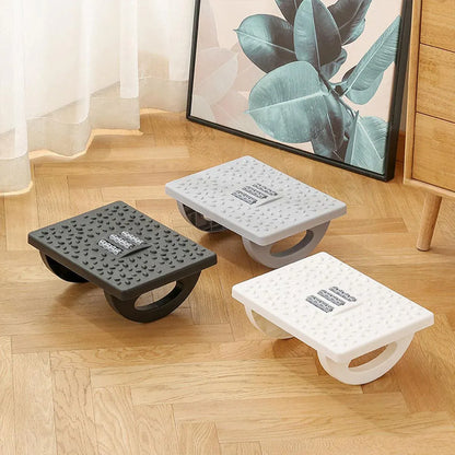 Foot Rest Stool Office Computer Desk Footrest Comfort with Massage Point Household - White