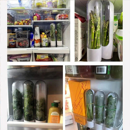 2pcs Fresh Box Vegetable Crisper Fridge Storage Container for Kitchen Use