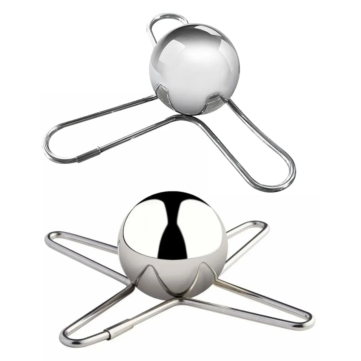 3/4 Forks Stainless Steel Ice Balls Reusable Spherical Whisky Chilling Stones - 4 Forks
