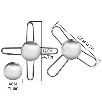 3/4 Forks Stainless Steel Ice Balls Reusable Spherical Whisky Chilling Stones - 4 Forks