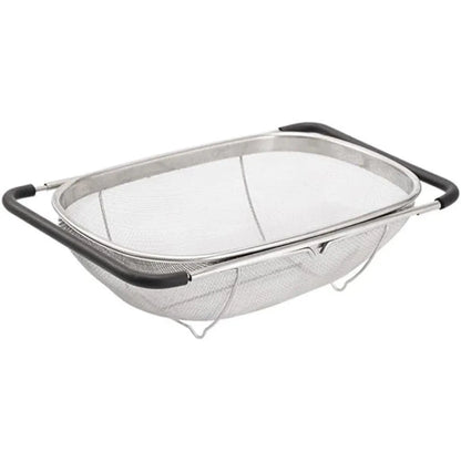 Stainless Steel Telescopic Sink Basket Multi Purpose Fruit Vegetable Strainer