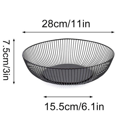 Multi Functional Wire Storage Basket Fruit Vegetable Holder for Kitchen Counter
