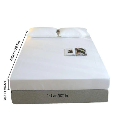 Double 145x200cm Hotel Bedding White Cotton Satin Bedspread - Cotton double jet satin-80x60s