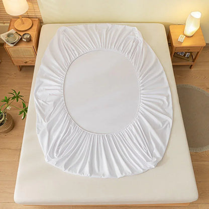 Double 145x200cm Hotel Bedding White Cotton Satin Bedspread - Cotton double jet satin-80x60s