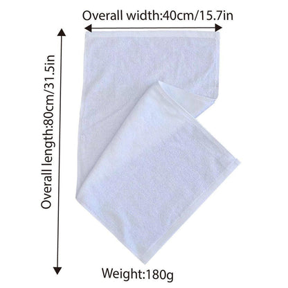 6pcs Absorbent White Bath Towels for Hotel Guesthouse Bathroom Home Use Set - Pearl satin-180g