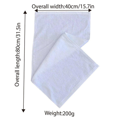 6pcs Absorbent White Bath Towels for Hotel Guesthouse Bathroom Home Use Set - Pearl satin-180g
