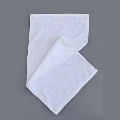 6pcs Absorbent White Bath Towels for Hotel Guesthouse Bathroom Home Use Set - Pearl satin-180g