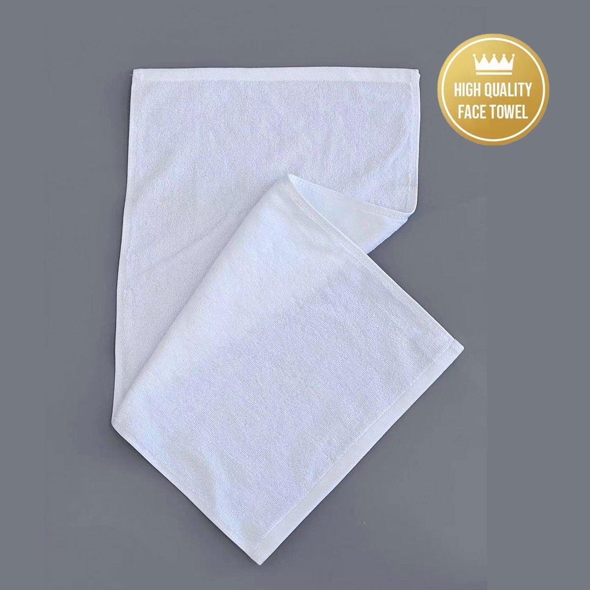6pcs Absorbent White Bath Towels for Hotel Guesthouse Bathroom Home Use Set - Patternless-200g