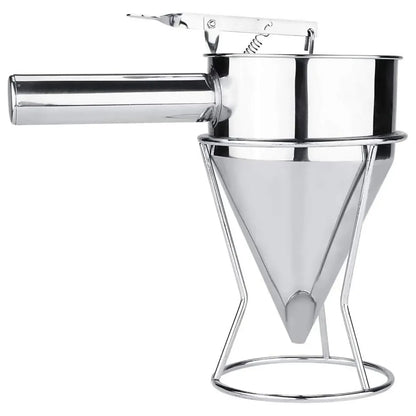 Stainless Steel Funnel Small Octopus Balls Tools With Rack Cupcakes Baking Dispe