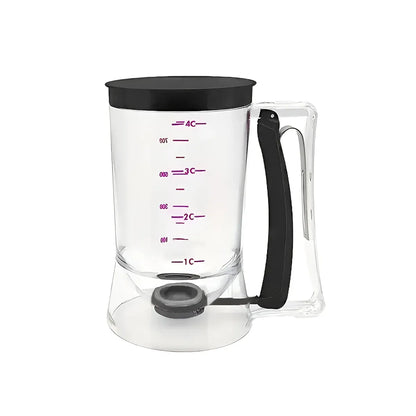 Batter Dispenser Measuring Cup Funnel Cake Cupcake Pancake Baking Tool - Black