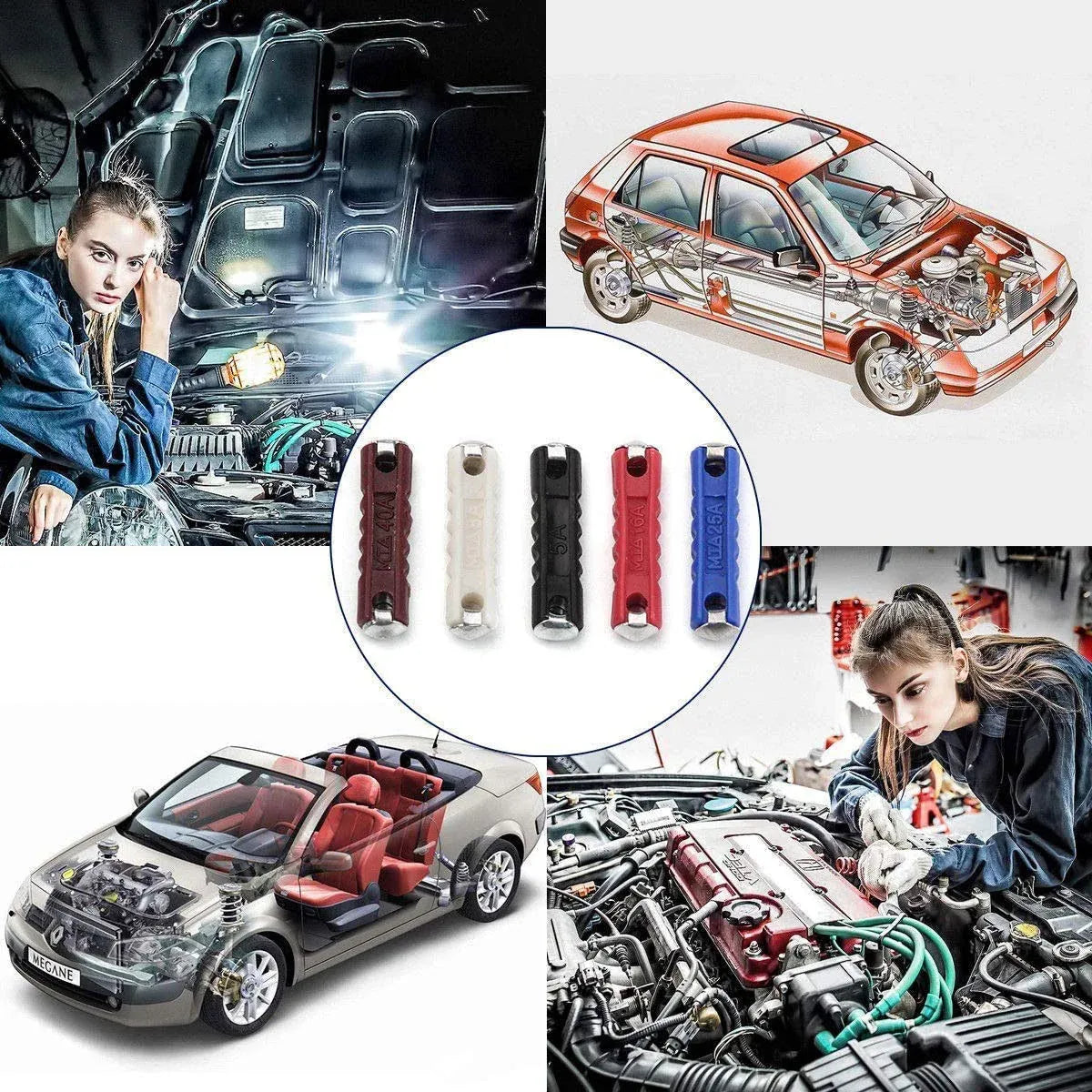 200PCS Automotive Torpedo Fuse Set Boxed for Vehicle Auto Electrical Protection