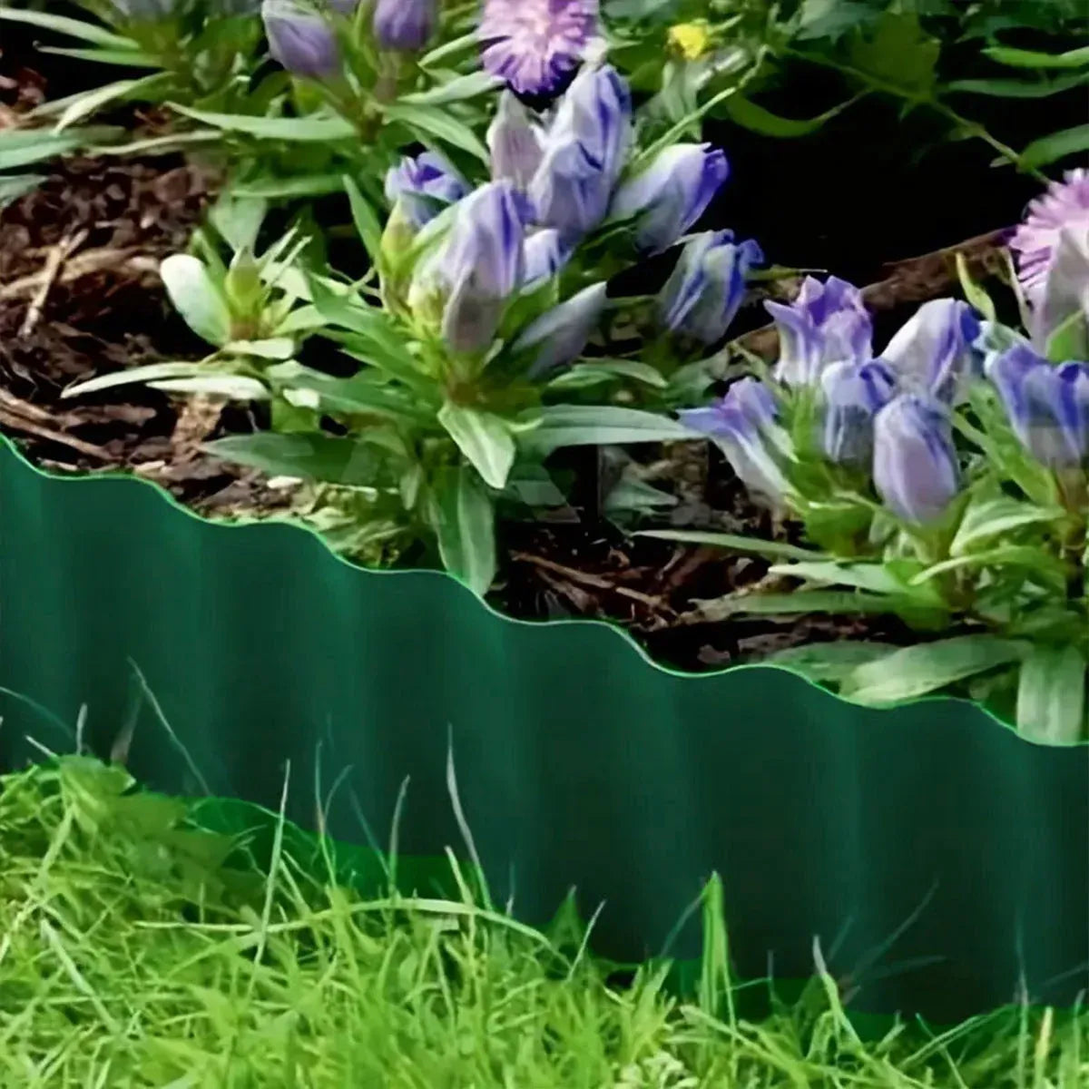 Green Garden Landscape Edging Border Flexible Lawn Fence Roll Outdoor Decor - 10cm
