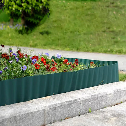 Green Garden Landscape Edging Border Flexible Lawn Fence Roll Outdoor Decor - 10cm