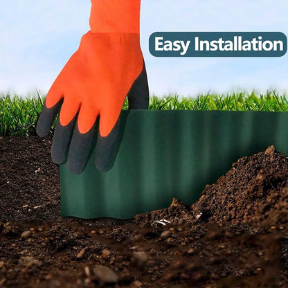 Green Garden Landscape Edging Border Flexible Lawn Fence Roll Outdoor Decor - 10cm