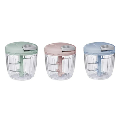 900ml Manual Meat Mincer Garlic Chopper Rotate Garlic Press Crusher Meat Grinder - Green