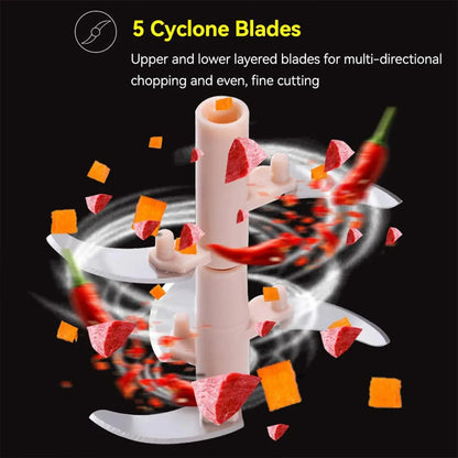 900ml Manual Meat Mincer Garlic Chopper Rotate Garlic Press Crusher Meat Grinder - Pink
