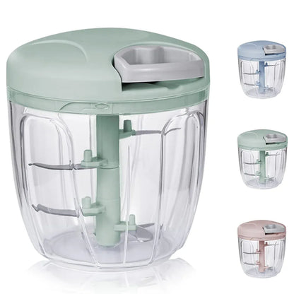 900ml Manual Meat Mincer Garlic Chopper Rotate Garlic Press Crusher Meat Grinder - Pink