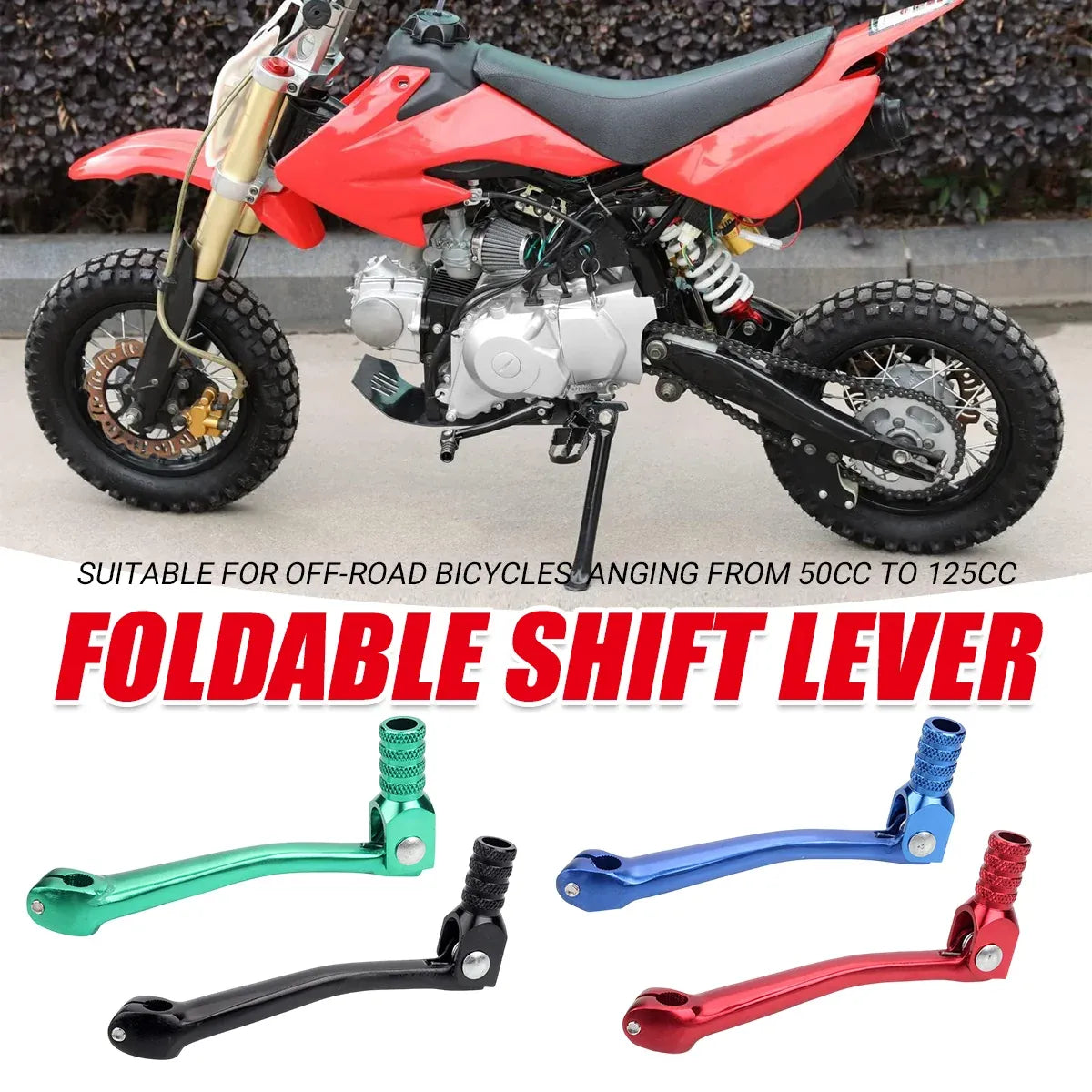 Foldable Gear Shift Lever Replacement for 50-250cc Pit Dirt Bike Off Road Motorcycle - Green