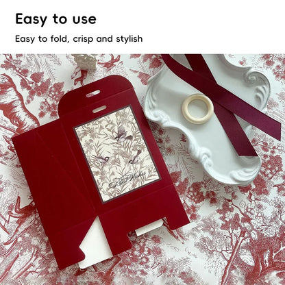 50PCS Gift Bags 3 Colours Aesthetic French Forest Theme Party Packing Bags - Champagne
