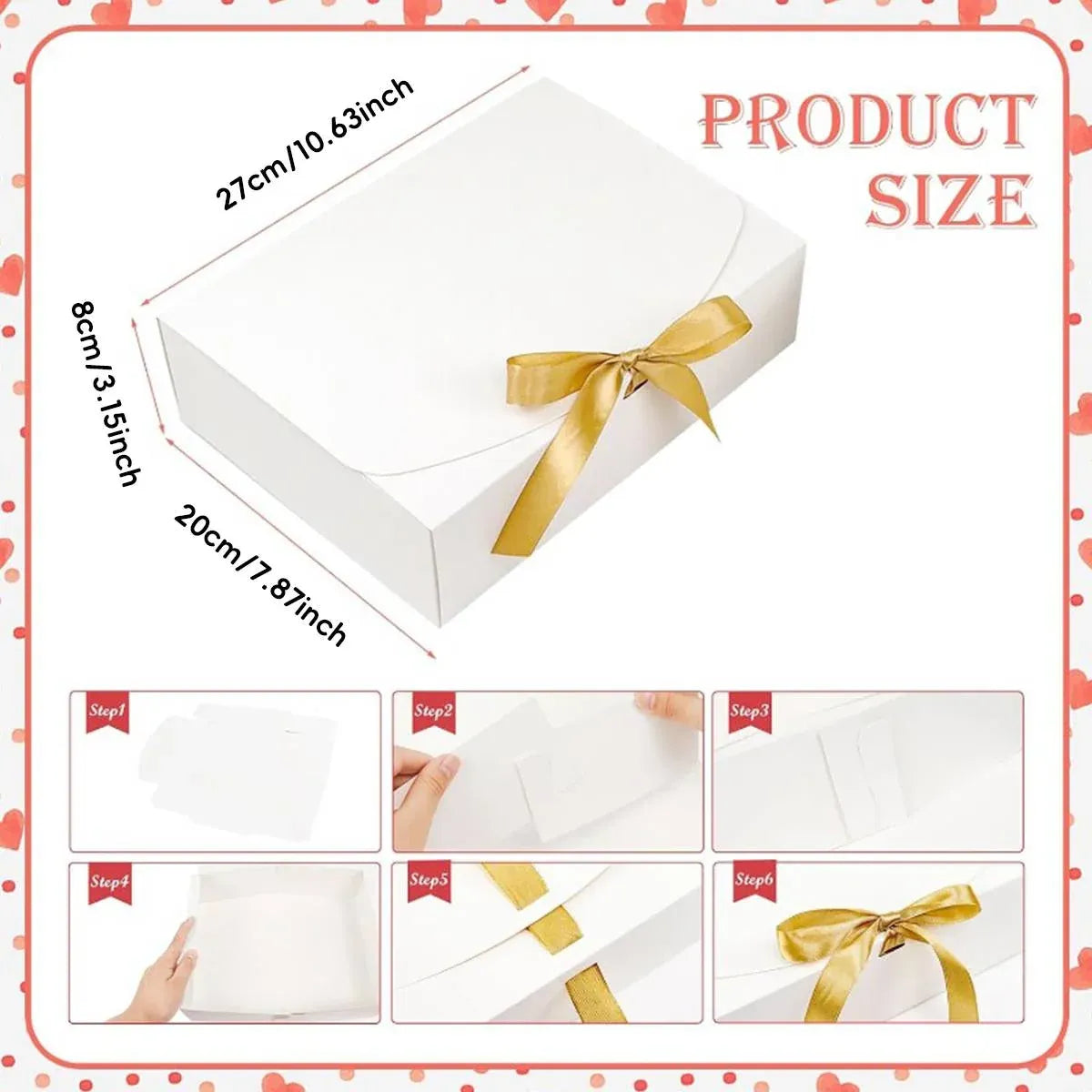 20 Pcs Holiday Party Gift Boxes Festive Packaging Box Set Foldable Kraft White - White