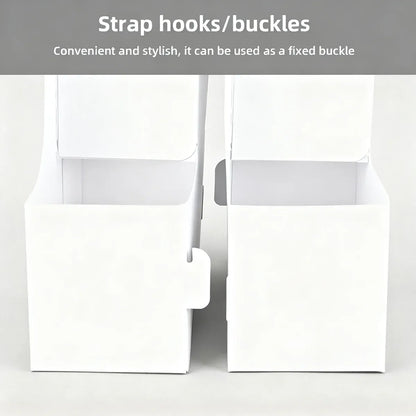 50PCS Handheld Double Cup Holder Sturdy Portable for Coffee Beverages Takeaway - White