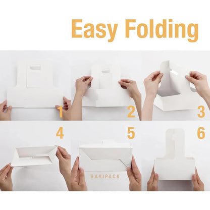 50PCS Handheld Double Cup Holder Sturdy Portable for Coffee Beverages Takeaway - White