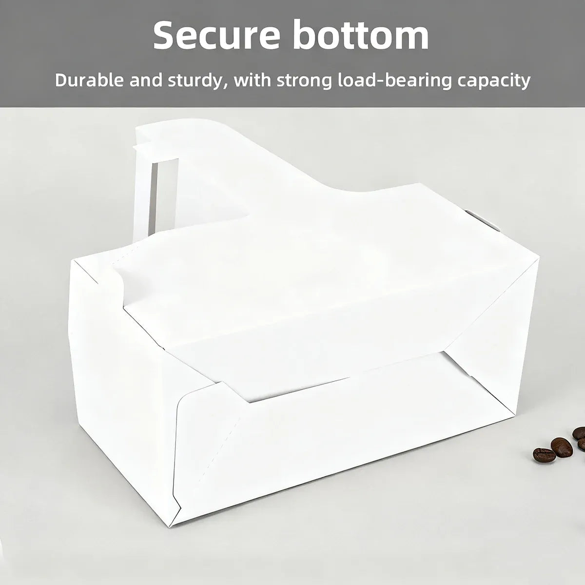 50PCS Handheld Double Cup Holder Sturdy Portable for Coffee Beverages Takeaway - White