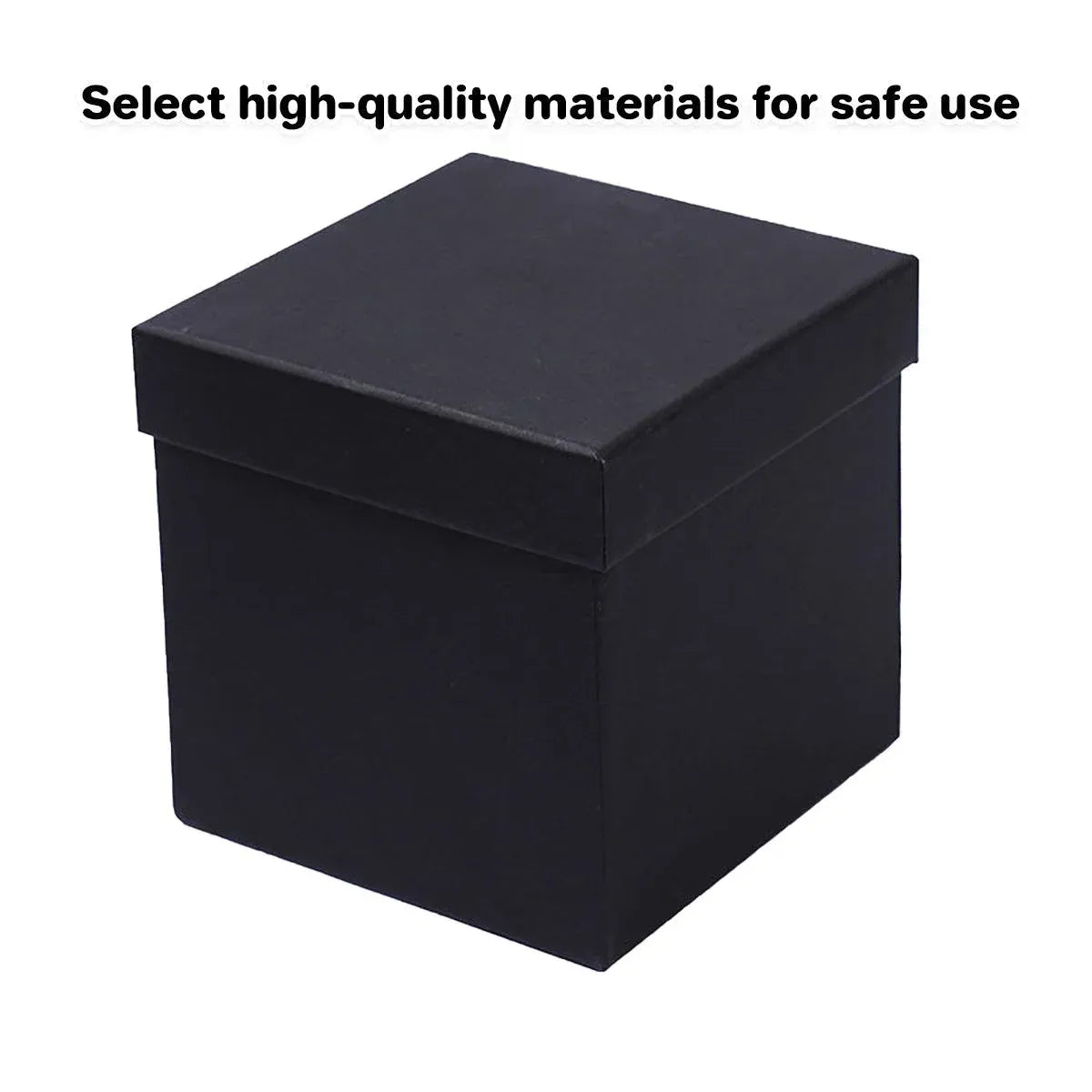 Square Gift Boxes 8pcs Empty Packaging Boxes for Favour Party Wedding Storage - Black-20x16.5cm