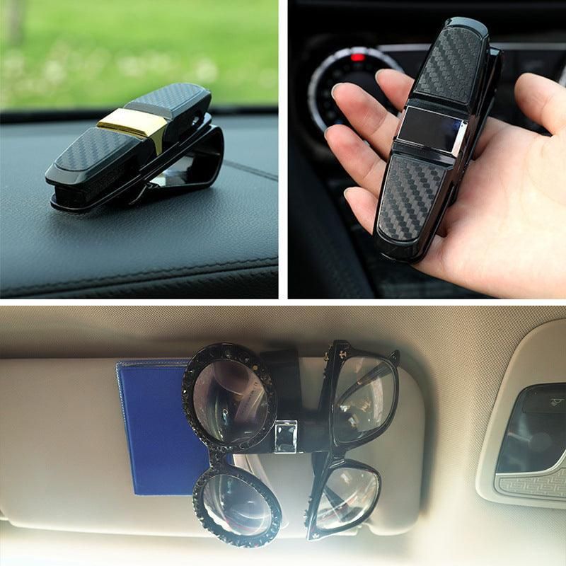 1Pc Car Glasses Holder Clip Case Sunglasses Eyeglasses Ticket Card Clip Holder