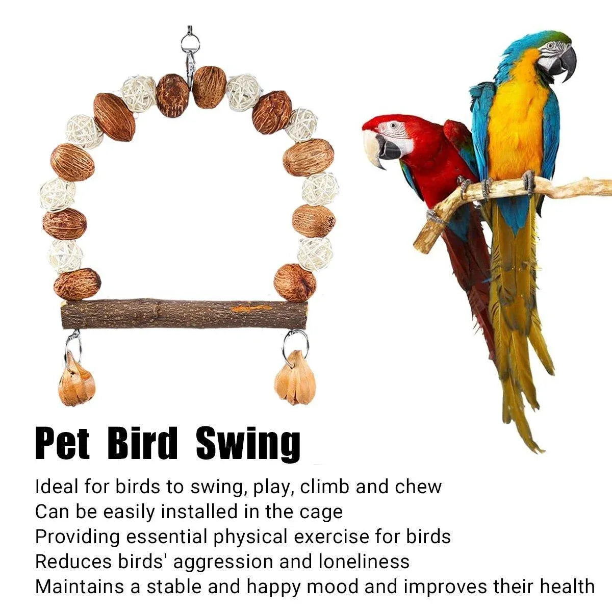 Parrot Chew Toy For Training Climbing Grinding Teeth Relief Durable Bird Toy - Pine Cones