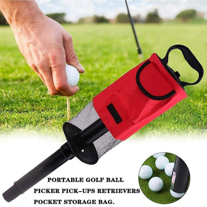Golf Mesh Ball Pickup Tube Golf Accessories Portable Golf Ball Retriever Tool - Blue