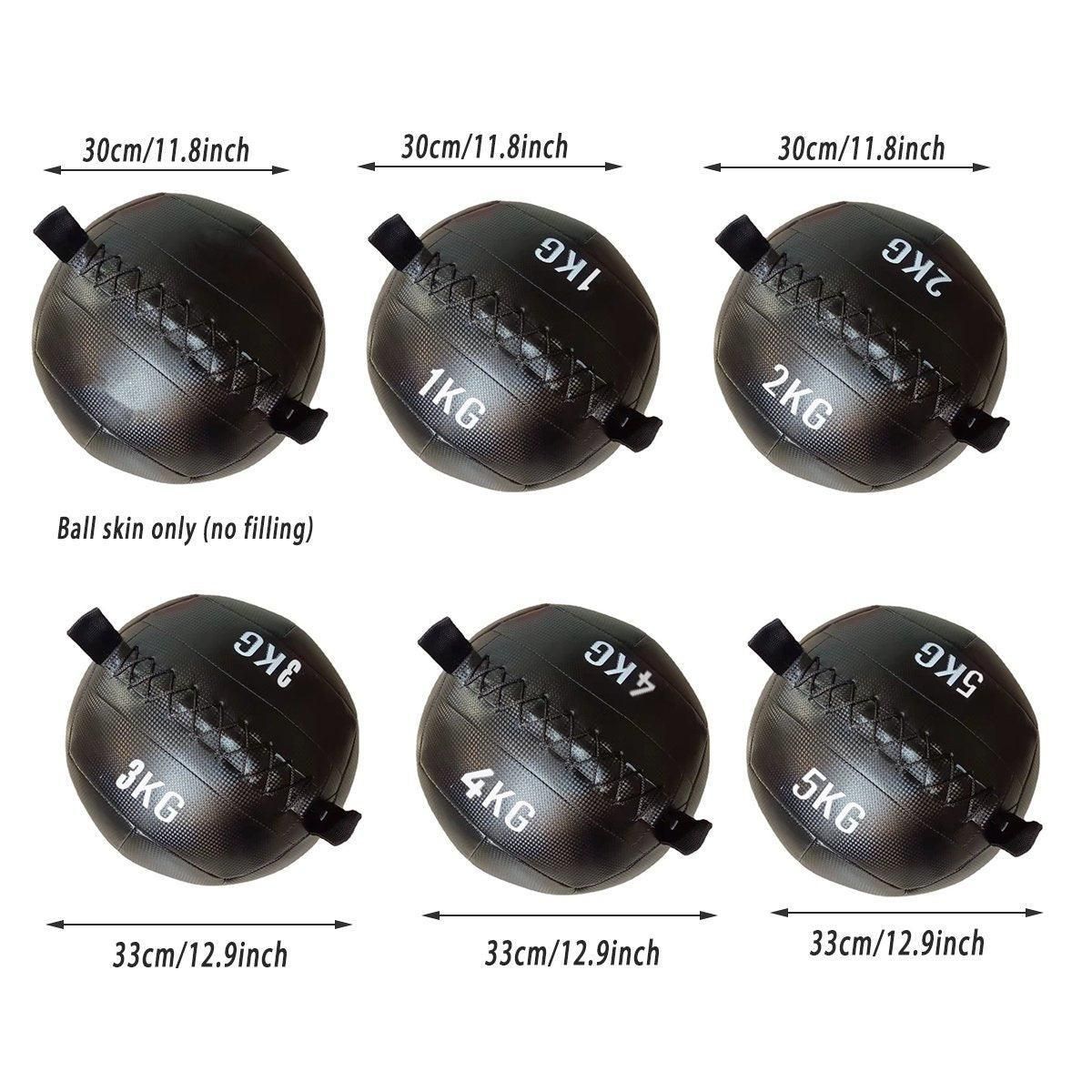 Non-Elastic Soft Squat Wall Ball for Solid Gravity and Balance Training Workouts - 4kg