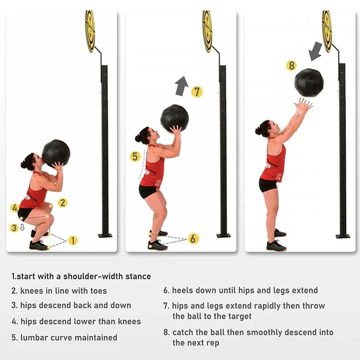 Non-Elastic Soft Squat Wall Ball for Solid Gravity and Balance Training Workouts - 4kg