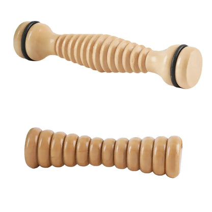 Wooden Foot Massage Roller Stick Manual Massager Tool for Feet Legs Arms - 22x4x4cm