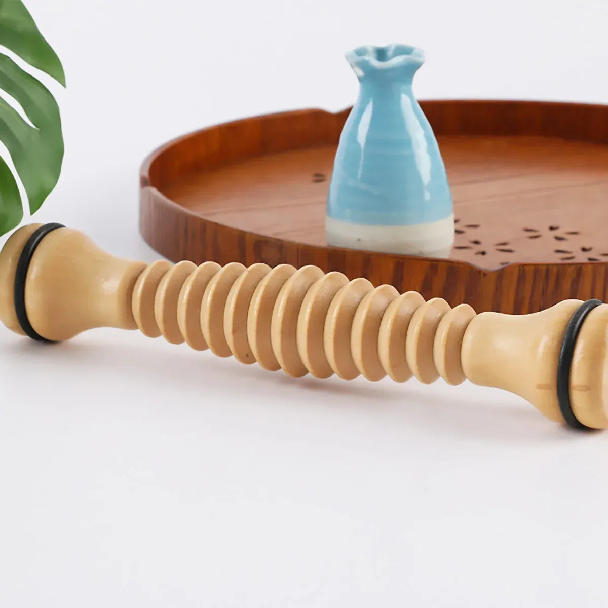 Wooden Foot Massage Roller Stick Manual Massager Tool for Feet Legs Arms - 22x4x4cm