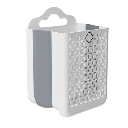 Household Foldable Dirty Clothes Basket Wall Mounted for Bathroom Storage