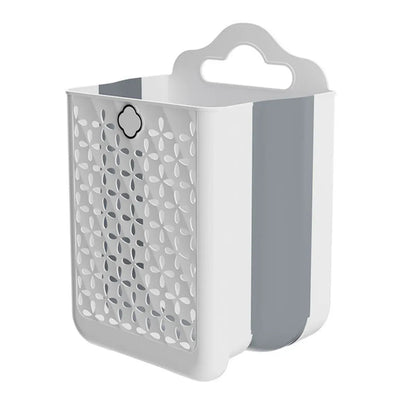 Household Foldable Dirty Clothes Basket Wall Mounted for Bathroom Storage