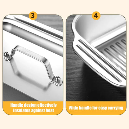 Grilled Fish Plate Crayfish Plate Tray Barbecue Plate for Camping Backyard BBQ