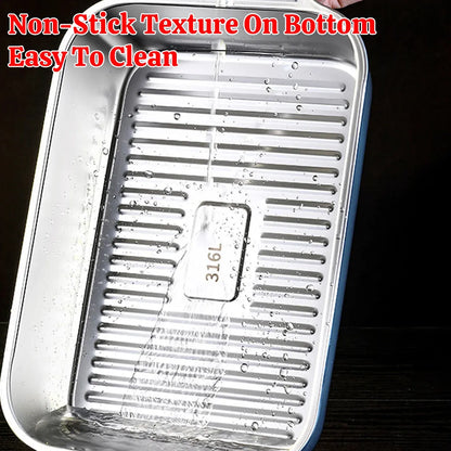Grilled Fish Plate Crayfish Plate Tray Barbecue Plate for Camping Backyard BBQ