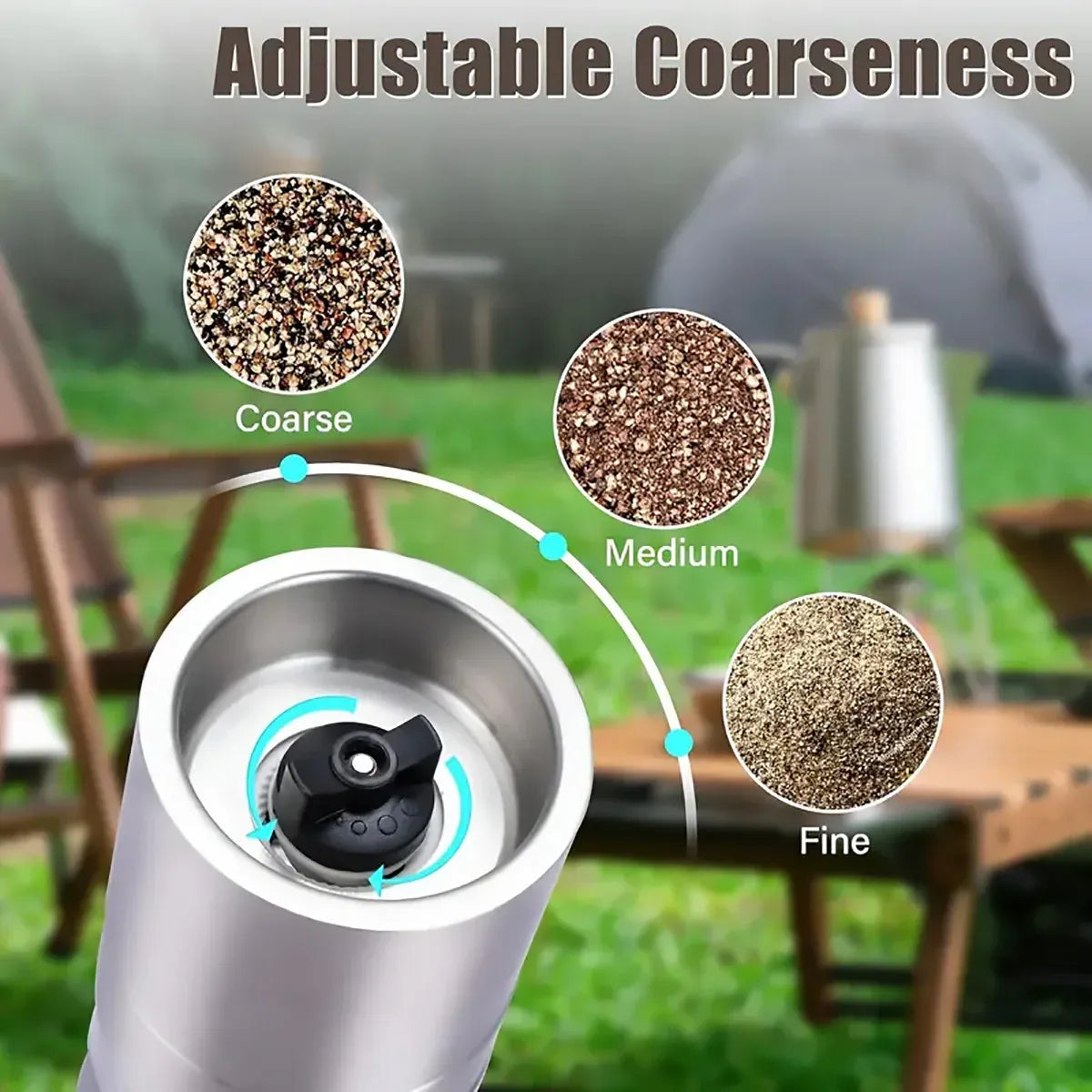 5 in 1 Stainless Steel Salt and Pepper Grinder Manual Spice Grinder Bottle Kitchen