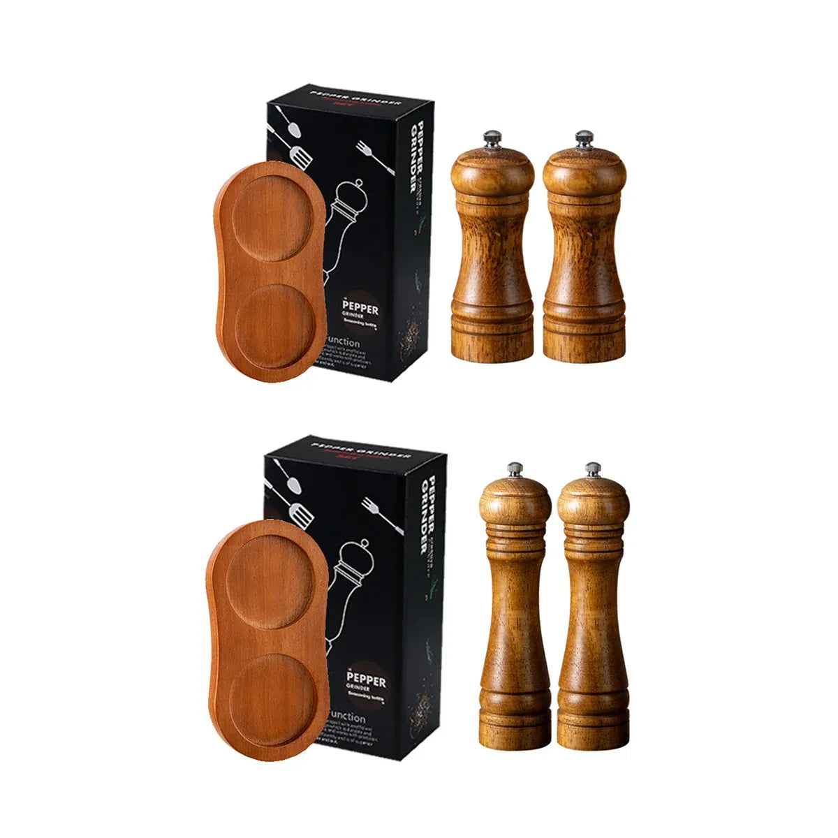 Wooden Pepper Grinder Pepper Mill Set Manual Home Salt Pepper Powder Bottle ﻿ - 5inch